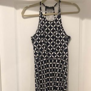 Club Monaco long dress size 00, navy & white